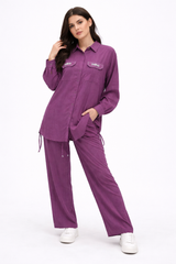 Premium Crush Georgette Co-Ord Set – Medium Size