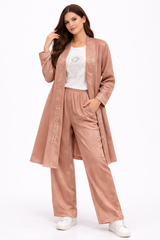 Premium Cotton Shermey 3-Piece Co-Ord Set – Medium Size