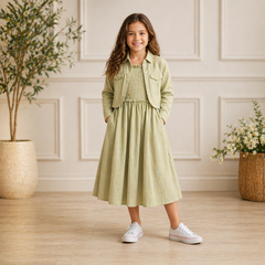 Girls Crush Georgette 2-Piece Dress with Jacket | Kids Wear | Sizes 11–15 Years