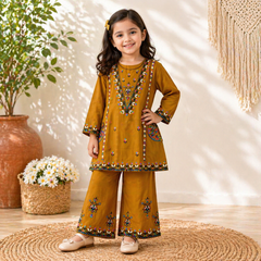 Girls Cotton Kurti with Ghara – 2 Piece Traditional Set (Ages 2 to 8 Years)