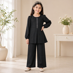 Girls Marble Silk 2-Piece Suit Premium Quality Ages 6–13 Years