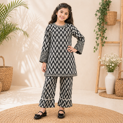 Kids Cotton Printed Shirt & Trouser Set Sizes 8–14 Years