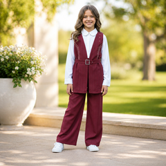 Stylish Girls’ 3-Piece Crush Georgette Set