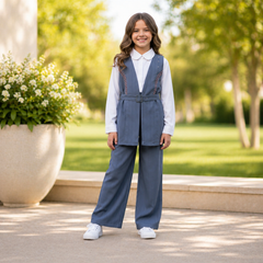 Stylish Girls’ 3-Piece Crush Georgette Set
