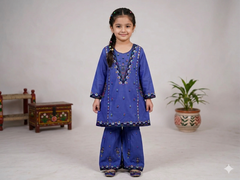 Girls Cotton Kurti with Ghara – 2 Piece Traditional Set (Ages 2 to 8 Years)