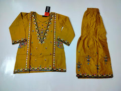 Girls Cotton Kurti with Ghara – 2 Piece Traditional Set (Ages 2 to 8 Years)