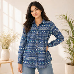 Elegant Floral Summer Top – Medium Size