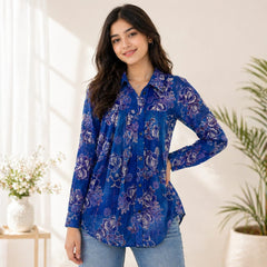 Elegant Floral Summer Top – Medium Size