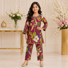 Girls Printed Lawn Shirt trouser Set – Stylish Premium Kids Collection (6 to 13 Years)