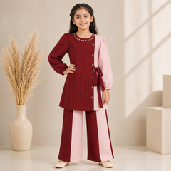 Girls Western Shirt & Trouser Set Crush Georgette 6–13 Years