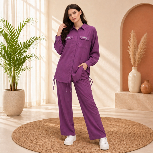Premium Crush Georgette Co-Ord Set – Medium Size