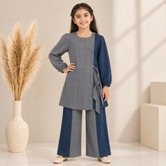 Girls Western Shirt & Trouser Set Crush Georgette 6–13 Years