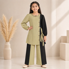 Girls Western Shirt & Trouser Set Crush Georgette 6–13 Years