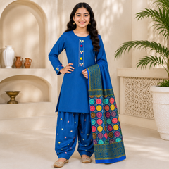Girls Premium 3 Pc Cotton Lawn Shirt Shalwar Set – High Quality Stylish Kids Wear (6 to 13 Years)