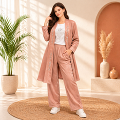 Premium Cotton Shermey 3-Piece Co-Ord Set – Medium Size