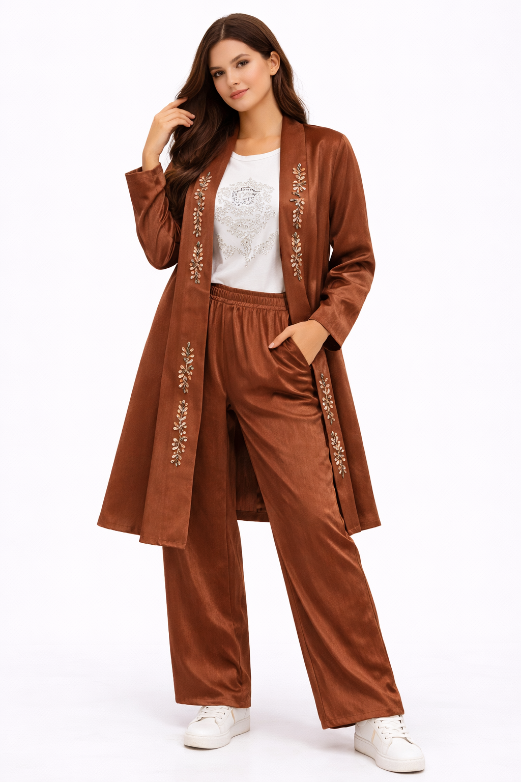 Premium Cotton Shermey 3-Piece Co-Ord Set – Medium Size
