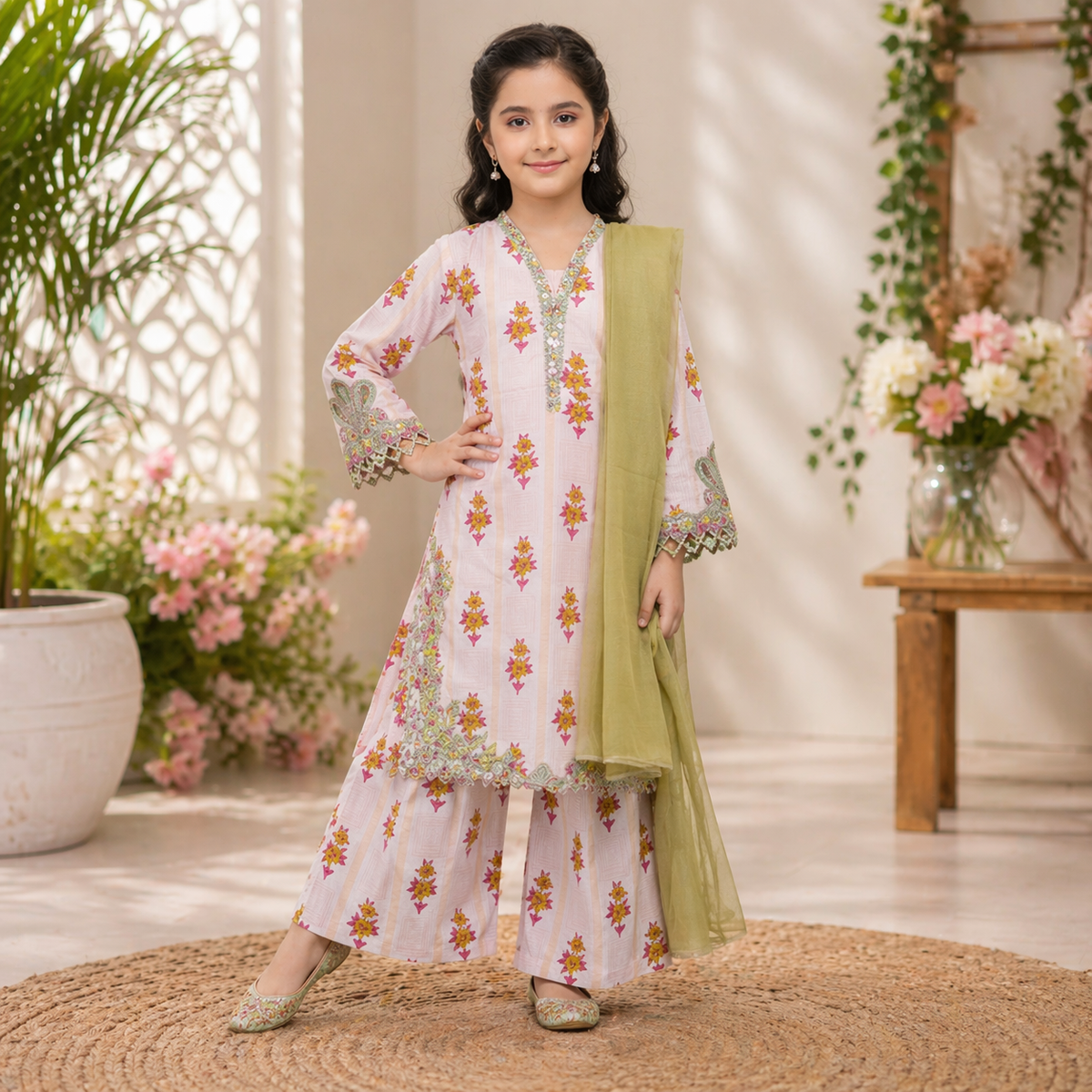 Stylish 3-Piece Ghara Set for Girls  Comfortable & Trendy