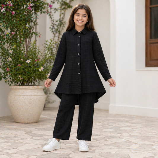Girls Elegant Bubble Georgette Dress – Ages 6–13 Years