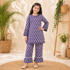 Kids Cotton Printed Shirt & Trouser Set  Sizes 8–14 Years
