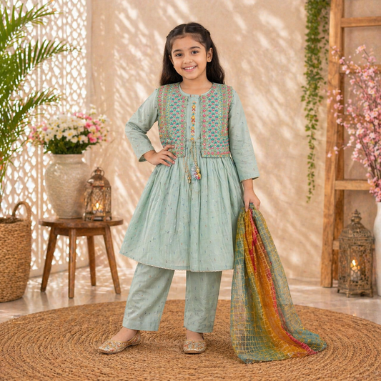 Stylish Cotton Koti Style 2-Piece Suit / 7 to 9 years
