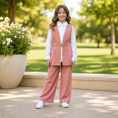 Stylish Girls’ 3-Piece Crush Georgette Set