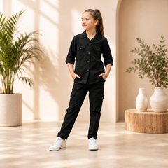 Trendy Girls’ Cotton Co-Ord Set Premium Shemray Gorjet Fabric