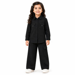Girls Crushed Georgette Western Shirt with Trouser – 2 Piece Set (Ages 2 to 7 Years)