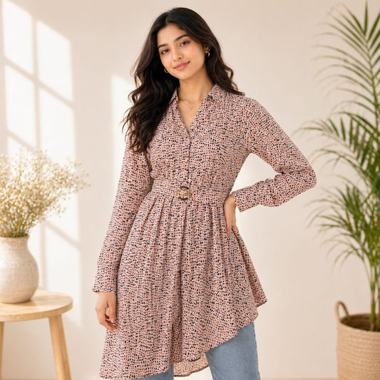 Elegant Floral Summer Top – Medium Size