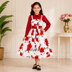 Stylish Gorjet Romper for Girls  Size 6 to 13 Years