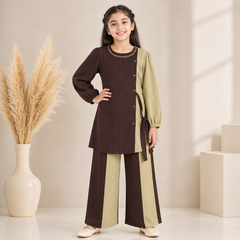 Girls Western  Shirt & Trouser Set Crush Georgette 6–13 Years
