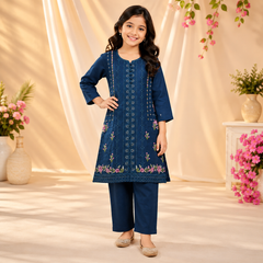 Embroidered Cotton Lawn Suit for Girls – 2 Piece