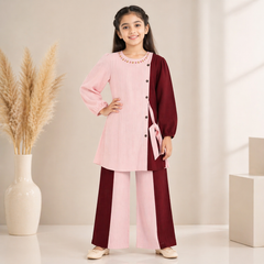 Girls Western  Shirt & Trouser Set Crush Georgette 6–13 Years