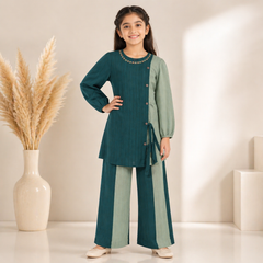 Girls Western  Shirt & Trouser Set Crush Georgette 6–13 Years